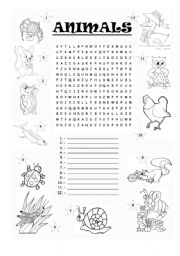 Animal Crossword