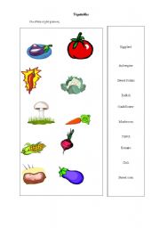 English worksheet: Vegetables