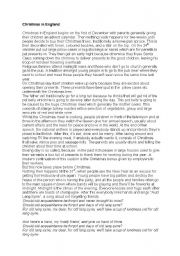 English Worksheet: Christmas in Britain