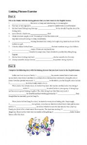 English Worksheet: Linking Phrases