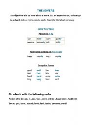 English Worksheet: adverbs