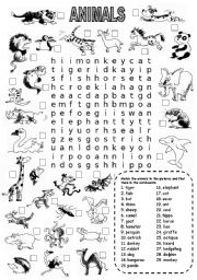 ANIMALS WORDSEARCH (1)