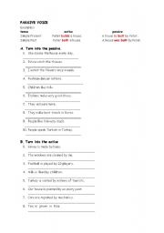 English Worksheet: Passive voice 