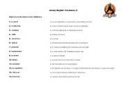 English Worksheet: Johnny English Video Class Vocabulary Sheet 2 of 3