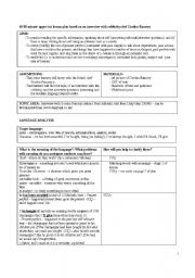 English Worksheet: Lesson Plan based around an interview with celebrity chef Gordon Ramsey, practising talking about self and perfect tenses gap fill