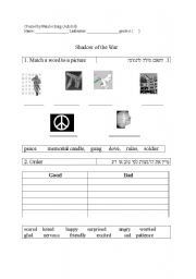 English worksheet: Shadow of the War