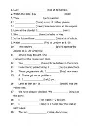 English Worksheet: future tenses - OHP