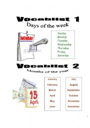 English Worksheet: Days of the week