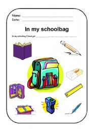 English Worksheet: In my schoolbag