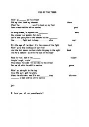 English Worksheet: LISTENING COMPREHENSION WITH A SONG