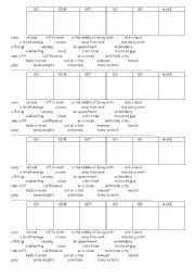 English worksheet: COLLOCATIONS WITH VERBS