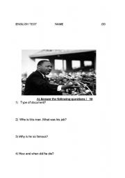 English worksheet: Who is  this man?