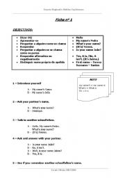 English worksheet: Introduction