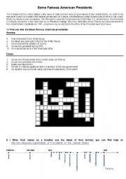 English worksheet: american presidents