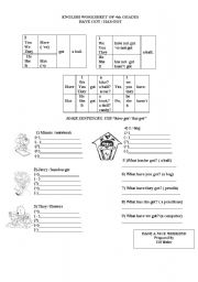 English worksheet: have got and has got