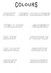 English worksheet: COLOURS!!!