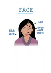 English worksheet: Face Disney