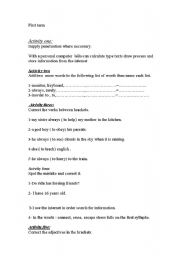 English Worksheet: diagnostic test