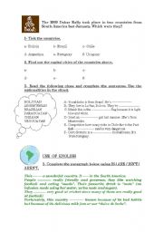 English worksheet: The 2009 Dakar Rally