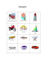 English worksheet: Transport