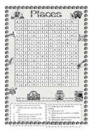 Places Wordsearch