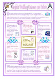 English Worksheet: English Wedding Customs And Beliefs