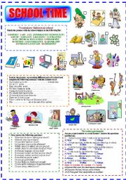 English Worksheet: SCHOOL TIME