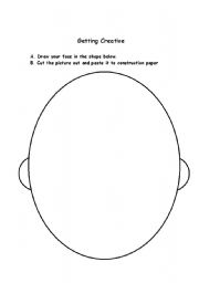 English worksheet: Self-portrait 