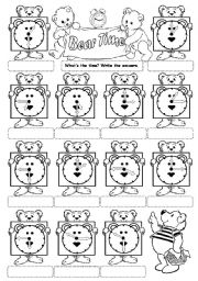 English Worksheet: Bear Time 