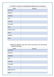English Worksheet: Vocabulary-Body Image Part 2 of a Listening Activity