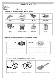 English worksheet: Englis Test