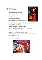 English Worksheet: Moulin Rouge