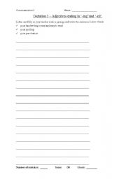 English Worksheet: ED ING