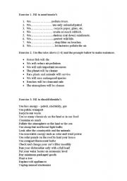 English worksheet: Environment rules