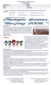 English Worksheet: the olympic games