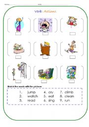 English worksheet: Verb actions