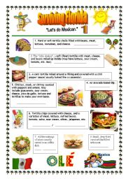 English Worksheet: Mexican Food Vocaulary