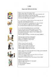 English Worksheet: Talking about LIFE