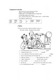 English Worksheet: comparatives and superlatives