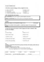 English worksheet: So do I