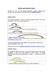 English worksheet: Active a Passive Voice
