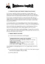 English Worksheet: BUSINESS ENGLISH