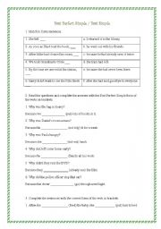 English worksheet: Past Perfect and Past Simple