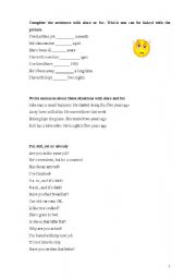 English worksheet: present perfect and past simple