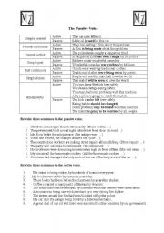 English Worksheet: the passive voice