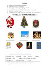English worksheet: Christmas activity