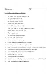 English Worksheet: Possessive form (apostrophe + s) Practice 1