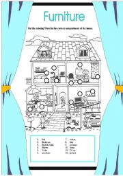 English Worksheet: Furniture