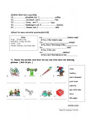 English worksheet: worksheet