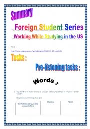 Working while studying in the USA (full-scale project) (9 pages)